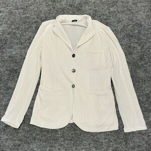 Bleusalt Elevated Minimalist Modal The Big Rock Boyfriend Blazer Cream Size 2
